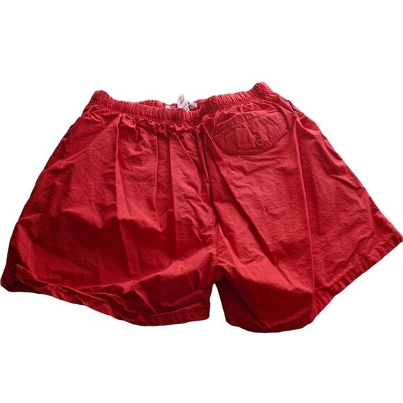 Nautica Red Swim Trunks Mens Large Red Elastic Waist - Picture 2 of 7